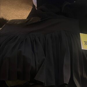 All in Motion Black Pleated Midi Skirt